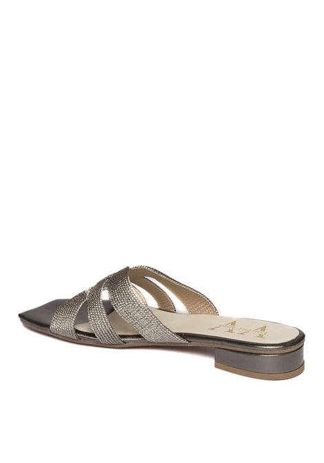 Pewter rafia sandal VINCENT VEGA | COUNTRY PTQ20RAFIA-PLOMO